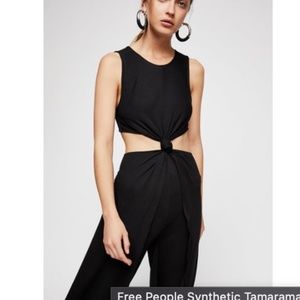 Free People Black Tamarama Maxi Jumper Jumpsuit